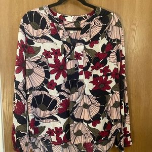 LOFT floral blouse